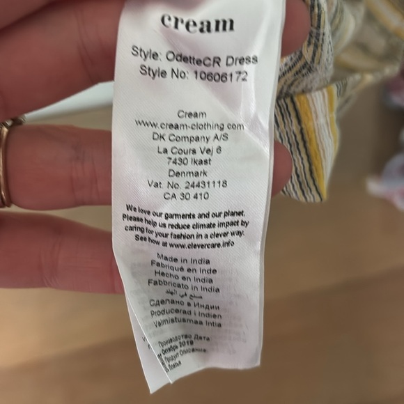 Cream Tassel Striped Dress – Size 40 (US M) - Picture 6 of 7